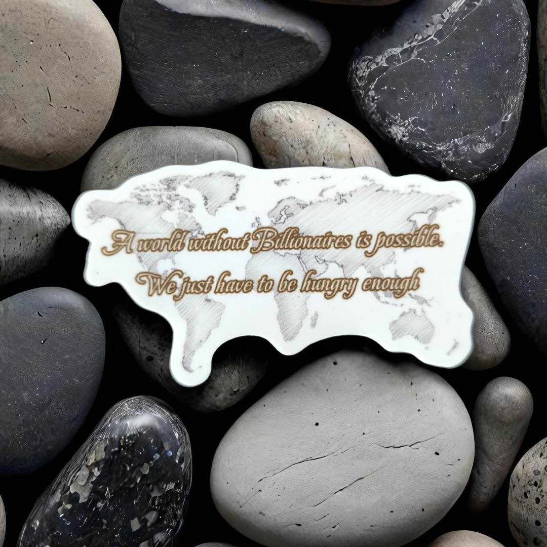 Imagine a World without Billionaires sticker